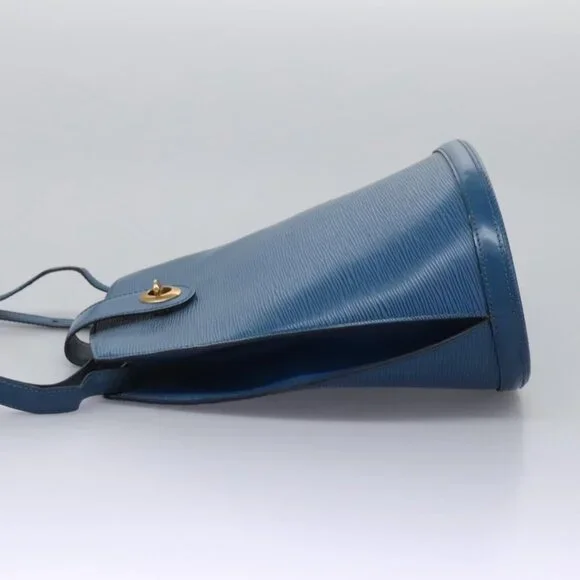 Authentic LOUIS VUITTON Epi Cluny Shoulder Bag Blue M52255 LV